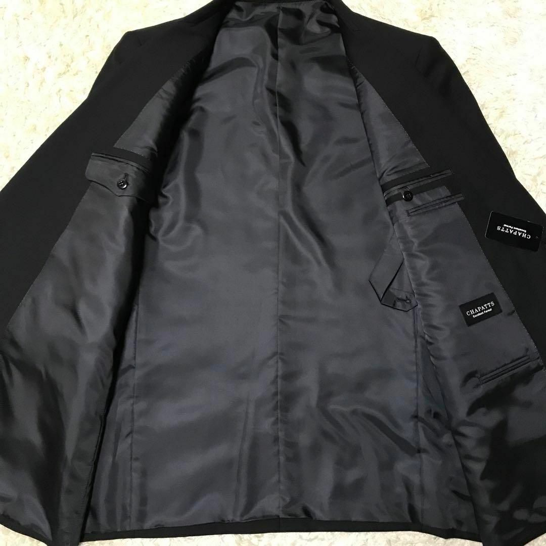 【在庫限り】礼服ダブル　ウエスト調整付き　黒　新品　高級　ゆったり　E935 メンズのスーツ(セットアップ)の商品写真