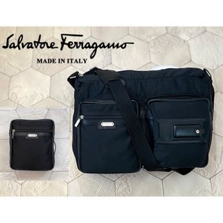 サルヴァトーレフェラガモ(Salvatore Ferragamo)のイタリア製 フェラガモ 牛革使用 ショルダーバッグ 折畳み収納可能(ショルダーバッグ)