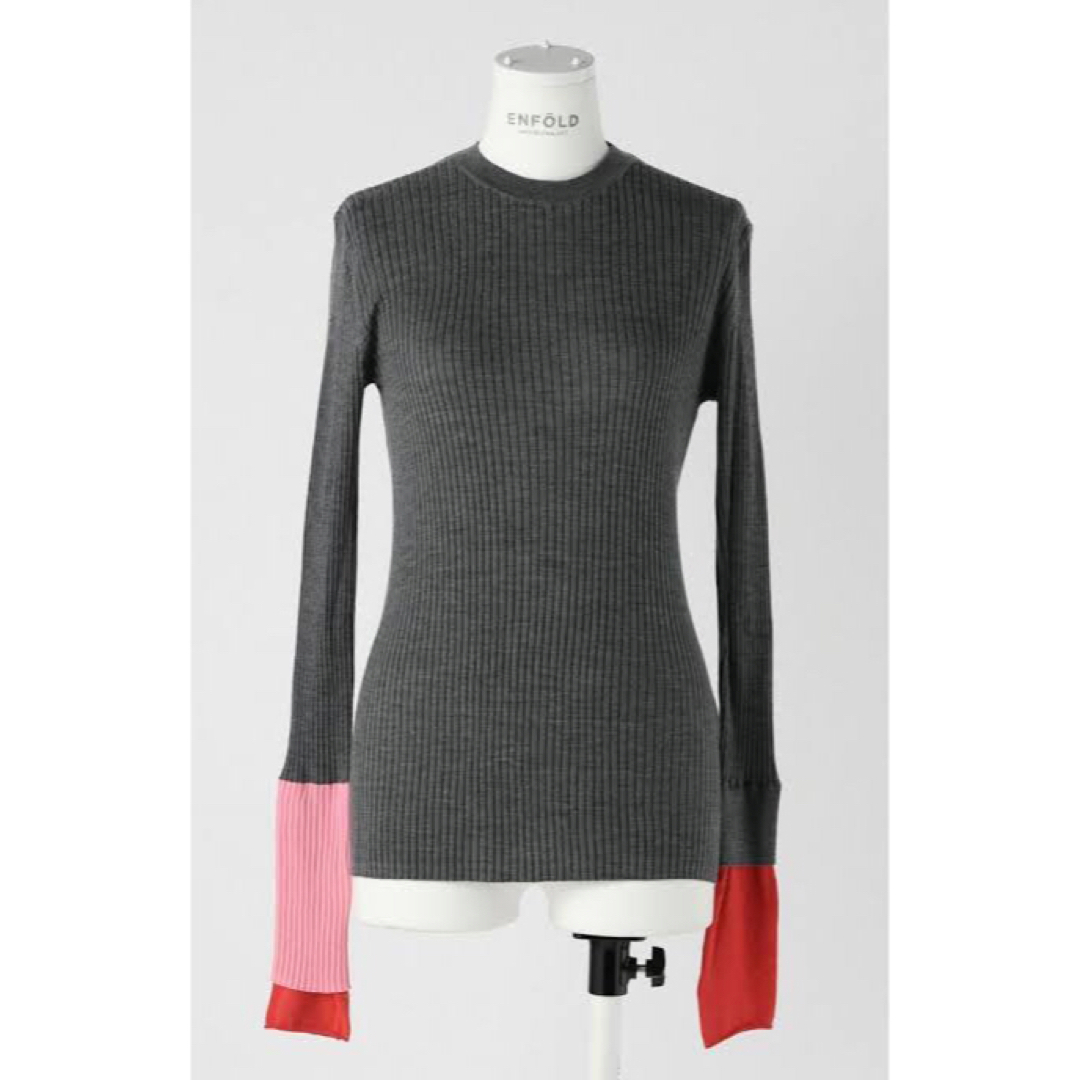 ENFOLD LAYERD RIB PULLOVER-