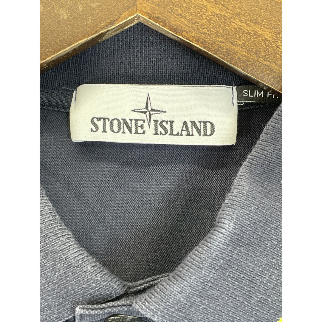 STONE ISLAND(ストーンアイランド)のストーンアイランド 101522S18 ブラック 鹿の子 ポロシャツ L メンズのトップス(その他)の商品写真