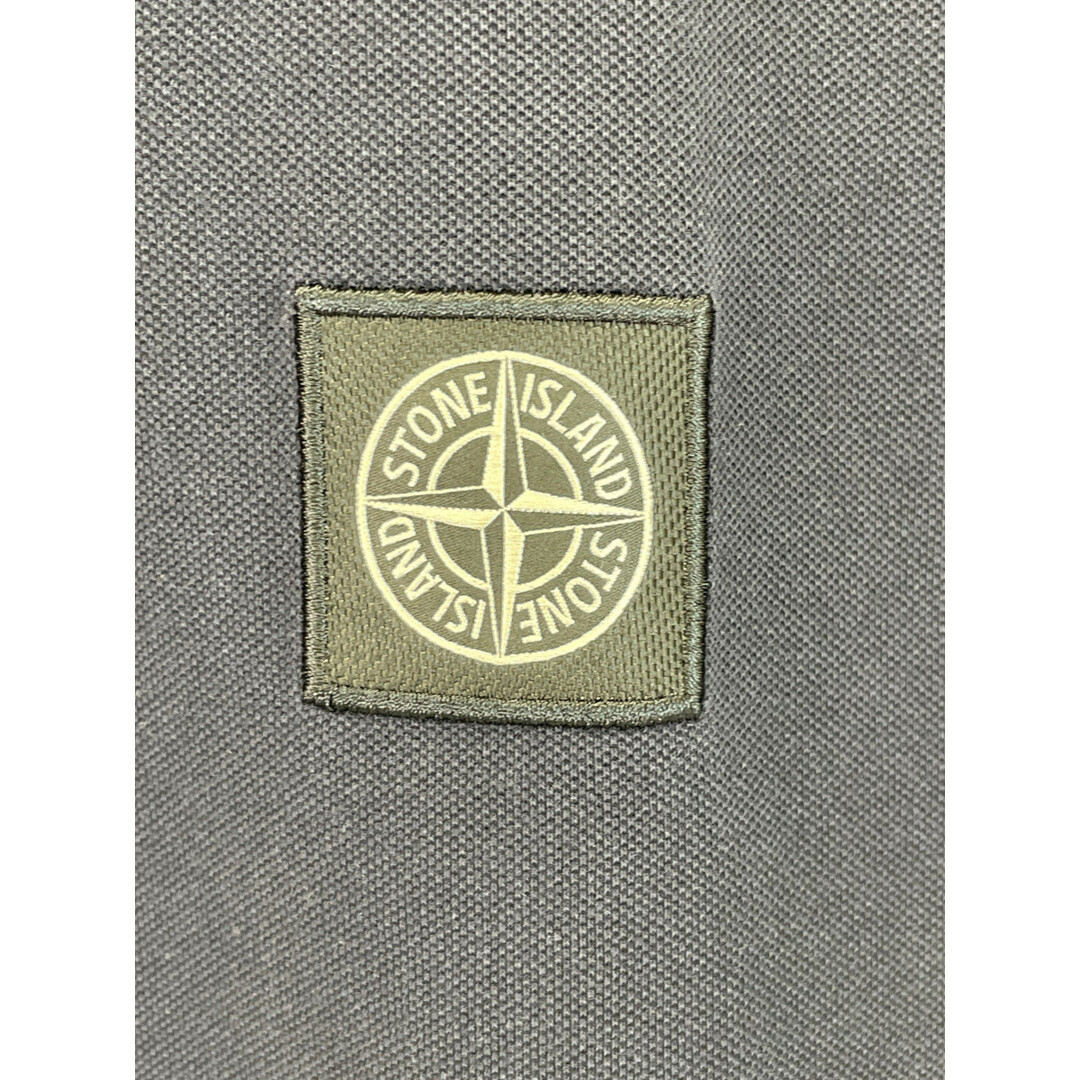 STONE ISLAND(ストーンアイランド)のストーンアイランド 101522S18 ブラック 鹿の子 ポロシャツ L メンズのトップス(その他)の商品写真