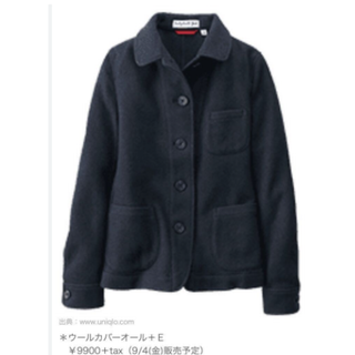 ユニクロ(UNIQLO)の【新品・一部店舗】ユニクロ　イネス　ウールカバーオール 　ネイビー　Lサイズ(その他)