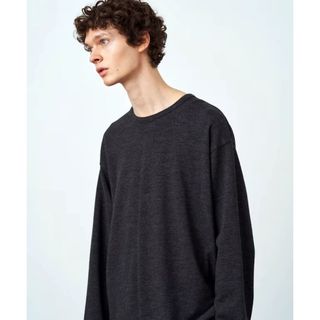 エイトン(ATON)のATON WOOL COTTON DOUBLE クルーネックプルオーバー(ニット/セーター)