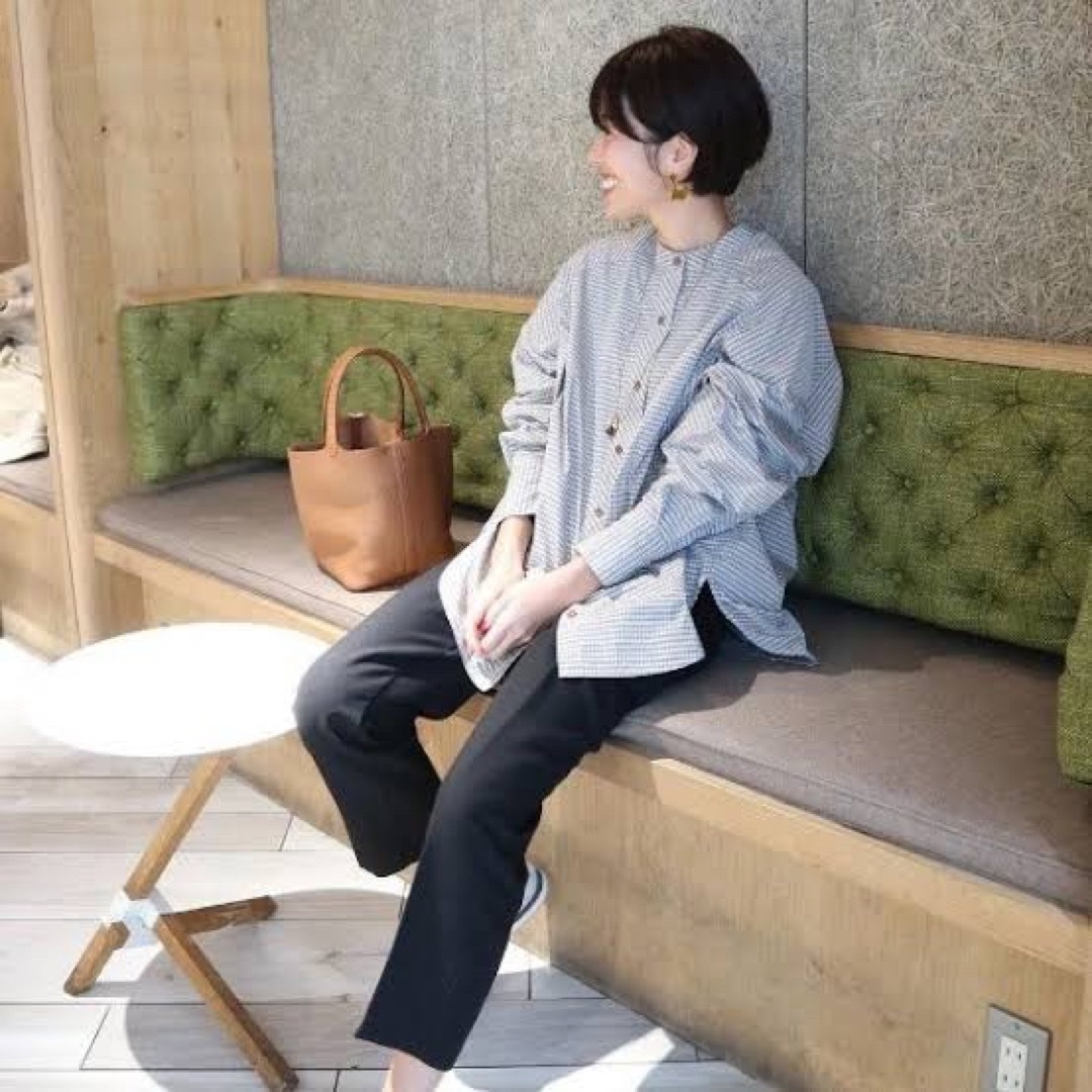 machatt ♡ スタンドカラーオーバーシャツ チェックシャツの通販 by