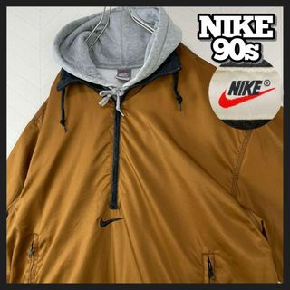 レア NIKE ナイキ ハーフジップ ナイロンジャケット 90s 00s Y2K