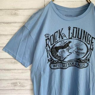 ソノマ(sonoma)のソノマ sonoma Tシャツ ROCK LOUNGE ロック 水色 古着(Tシャツ/カットソー(半袖/袖なし))