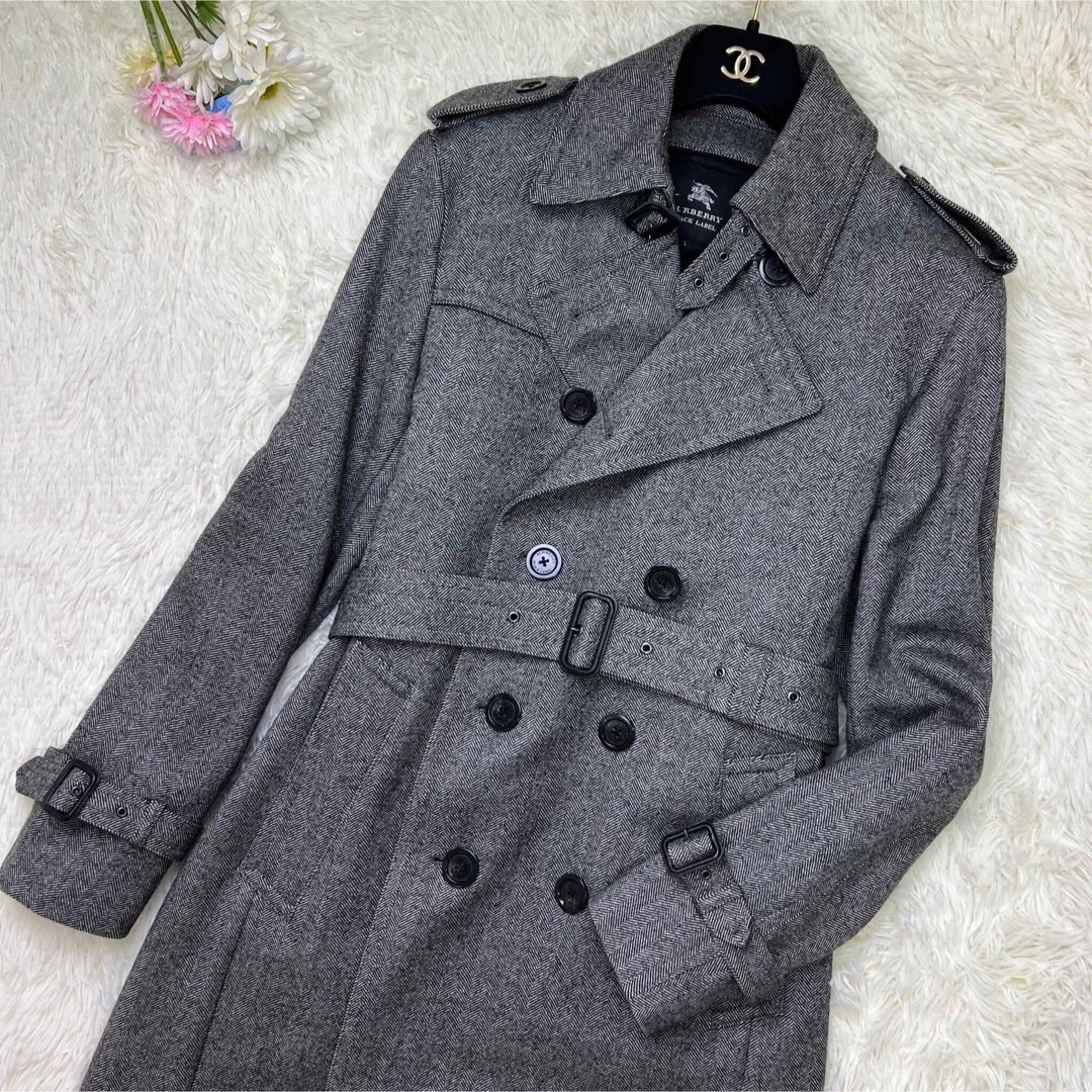 BURBERRY BLACK LABEL - 人気♡Lサイズ♡ヘリンボーン柄♡ライナー付