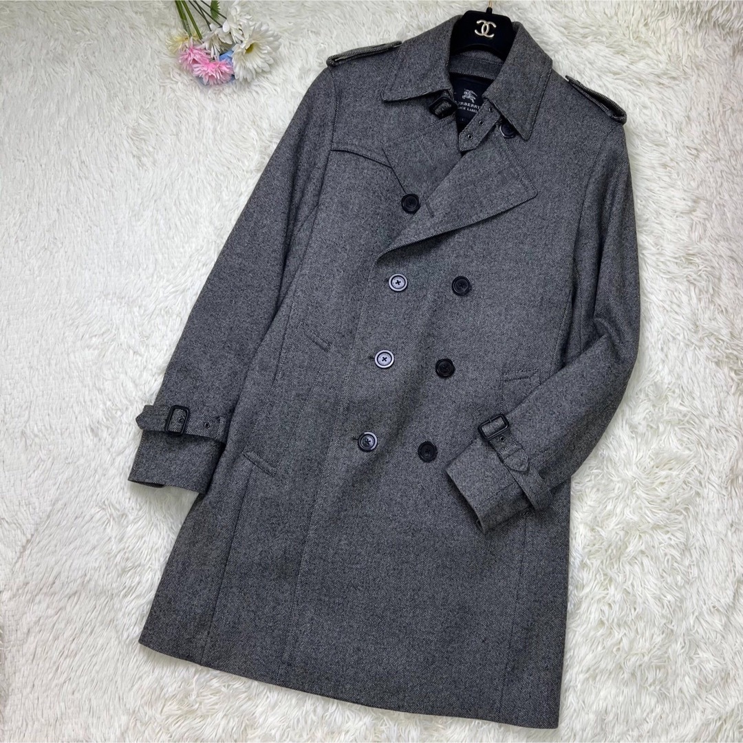 BURBERRY BLACK LABEL - 人気♡Lサイズ♡ヘリンボーン柄♡ライナー付 ...