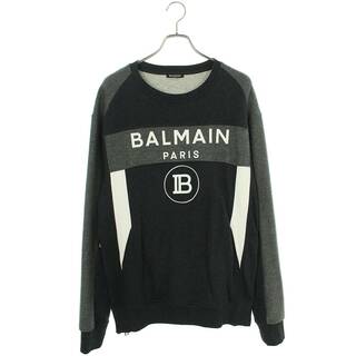 バルマン(BALMAIN)のバルマン  SH03989Z336 サイドジップロゴクルーネックスウェット メンズ L(スウェット)