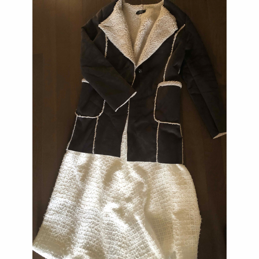 【USED】ロフ　フェイクムートンコート　グレー　 レディースのジャケット/アウター(ムートンコート)の商品写真