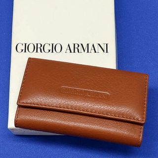 ジョルジオアルマーニ(Giorgio Armani)のGIORGIO ARMANI アルマーニ レザー 6連 キーケース ブラウン (キーケース)