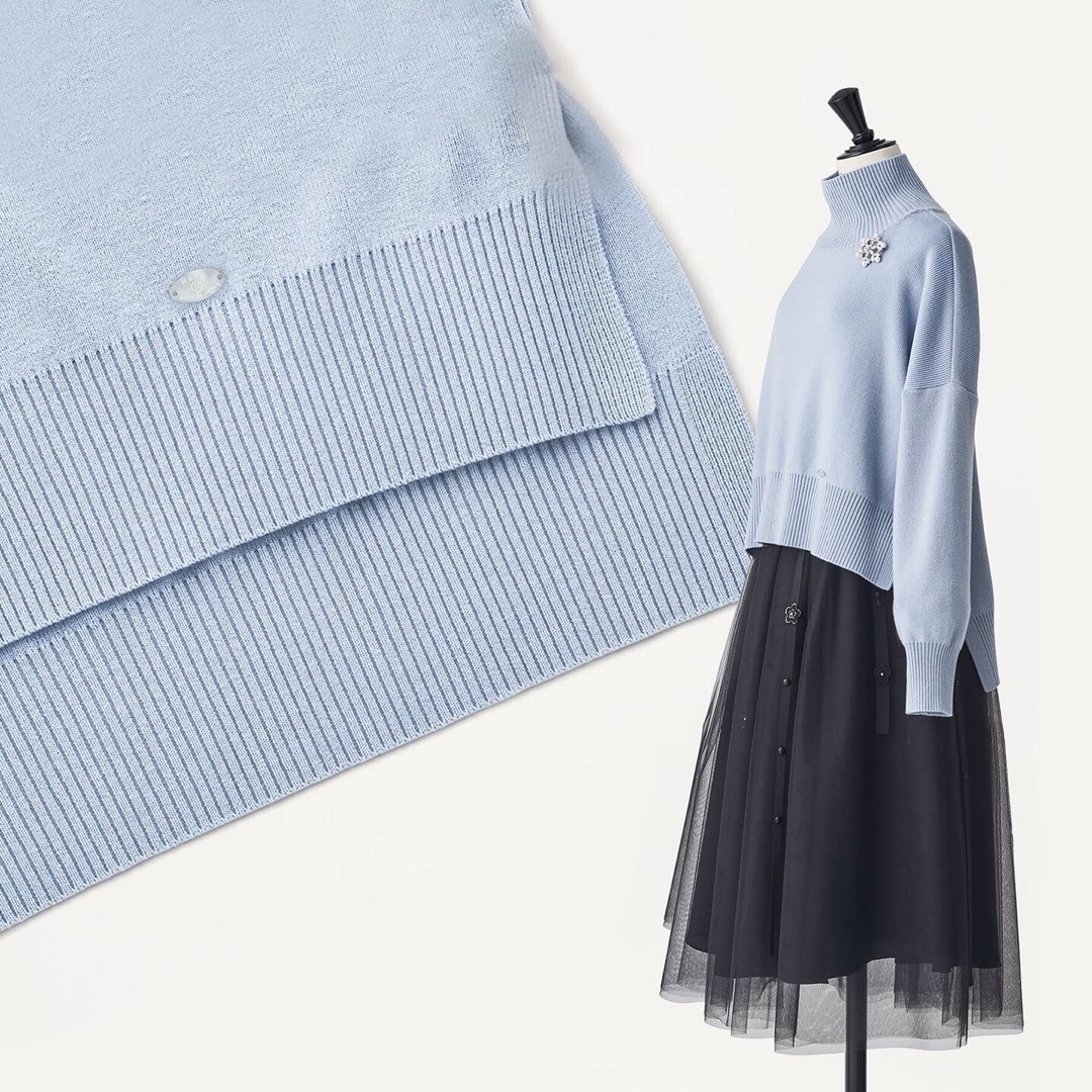 René - 美品▫️Rene 36♢'20年˚✧*☆ ブルー系☆プレート˚✧パール