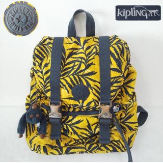 キプリング(kipling)のKIPLING キプリング リュックサック イエロー×ブラック 黄 黒 ボタニカ(リュック/バックパック)