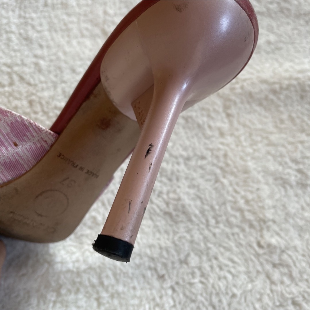CHANEL シャネル サンダル ミュール ピンク 37 23.5〜24㎝