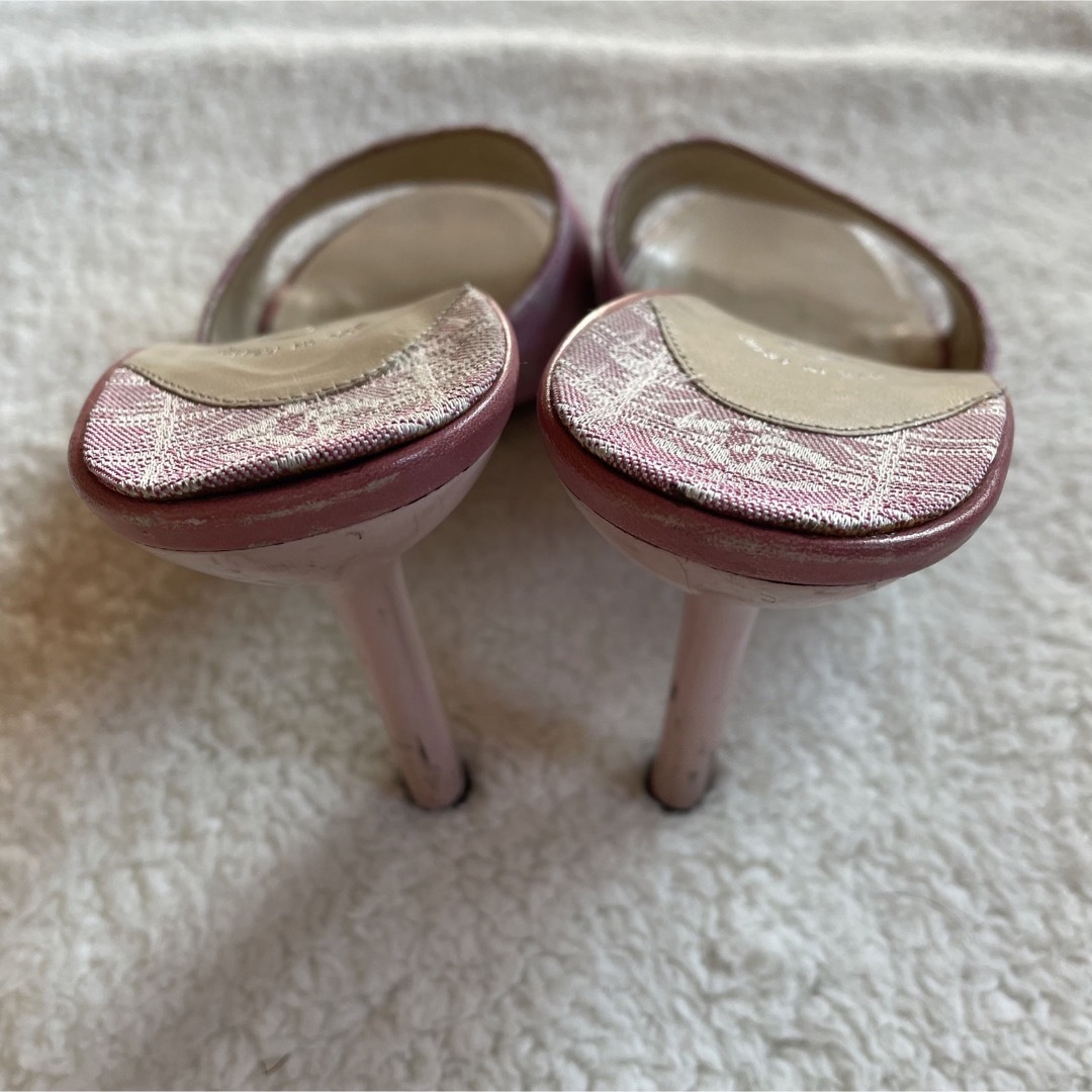 CHANEL シャネル サンダル ミュール ピンク 37 23.5〜24㎝