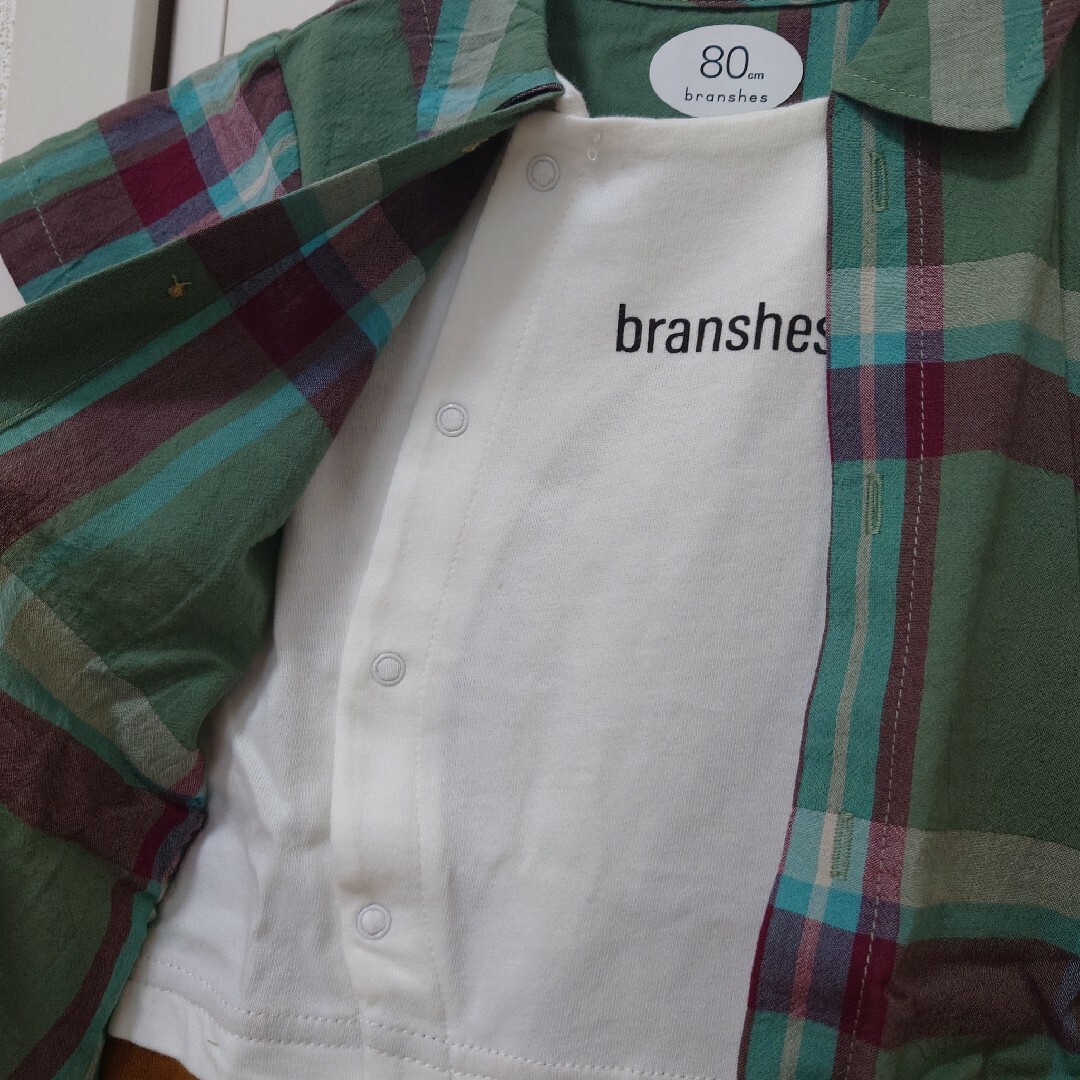 Branshes(ブランシェス)のブランシェス　ロンパース　80 新品 キッズ/ベビー/マタニティのベビー服(~85cm)(ロンパース)の商品写真