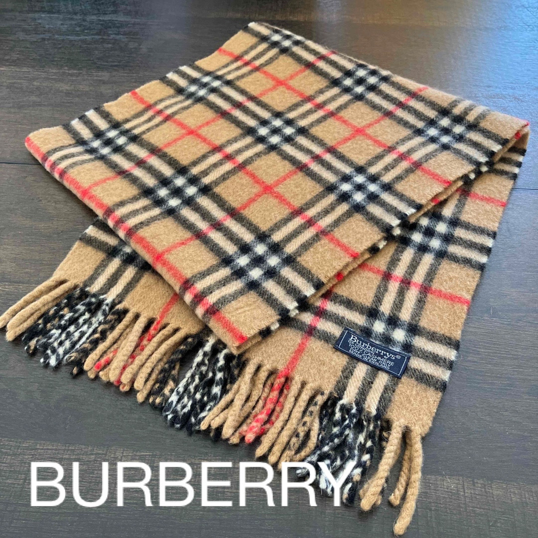 先着順・正規品】BURBERRY カシミヤ100% マフラー ベージュ-