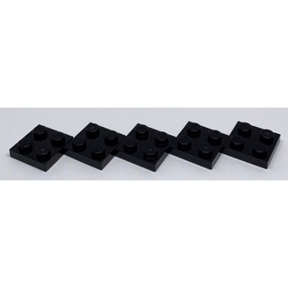 LEGO パーツ　プレート　2×2 黒　5個(知育玩具)