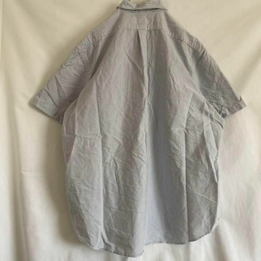 Ralph Lauren(ラルフローレン)のラルフローレン ボタンダウン　 半袖　シャツ　ストライプ　水色　白　刺繍 メンズのトップス(シャツ)の商品写真
