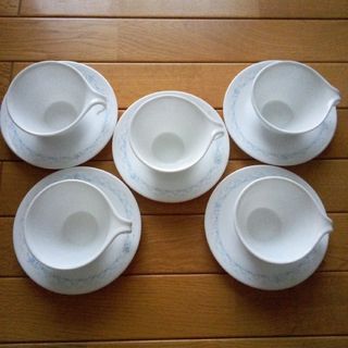 コレール　CORELLE　カップ＆ソーサー　ホワイト　5客セット