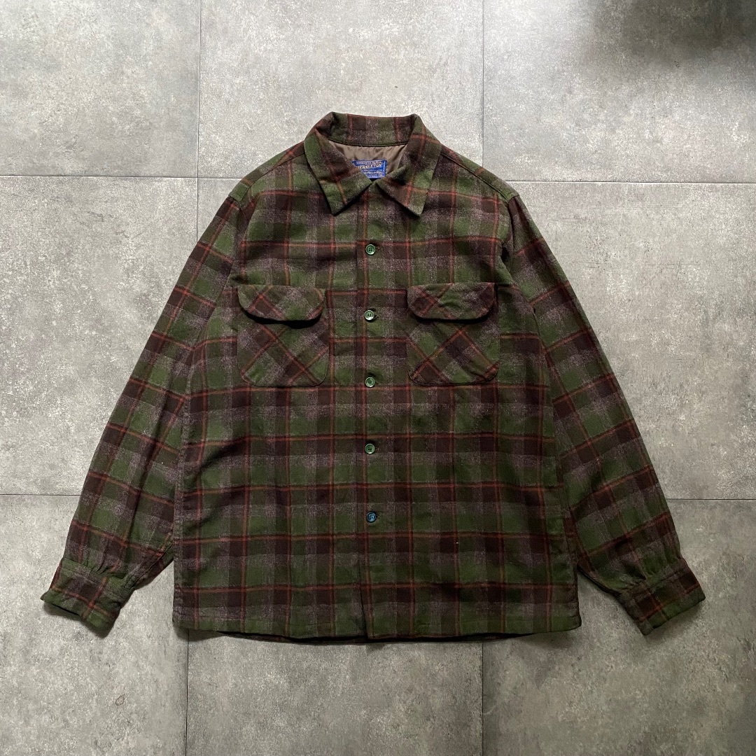 pendleton ウールシャツ 50s～60s オンブレ ombre 開襟