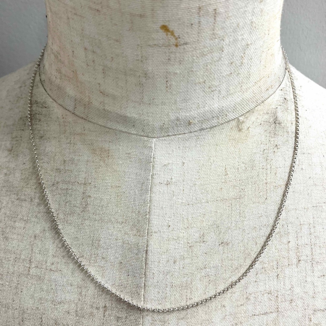 VINTAGEヴィンテージ シルバー925あずきチェーンネックレス