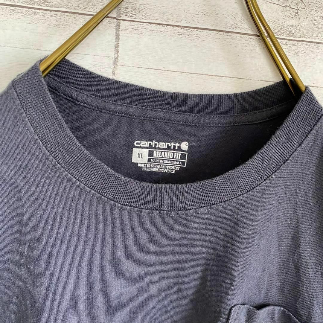 carhartt(カーハート)のカーハート　Tシャツ　半袖　両面プリント　胸ポケット　デカロゴ　古着　XL メンズのトップス(Tシャツ/カットソー(半袖/袖なし))の商品写真