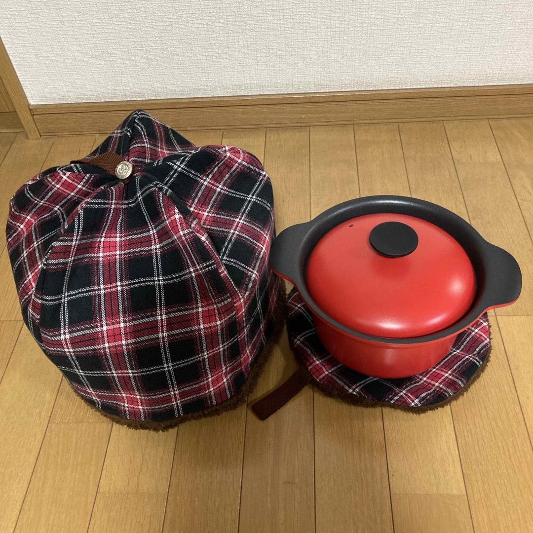 鍋帽子、鍋カバー、エコ商品 インテリア/住まい/日用品のキッチン/食器(収納/キッチン雑貨)の商品写真