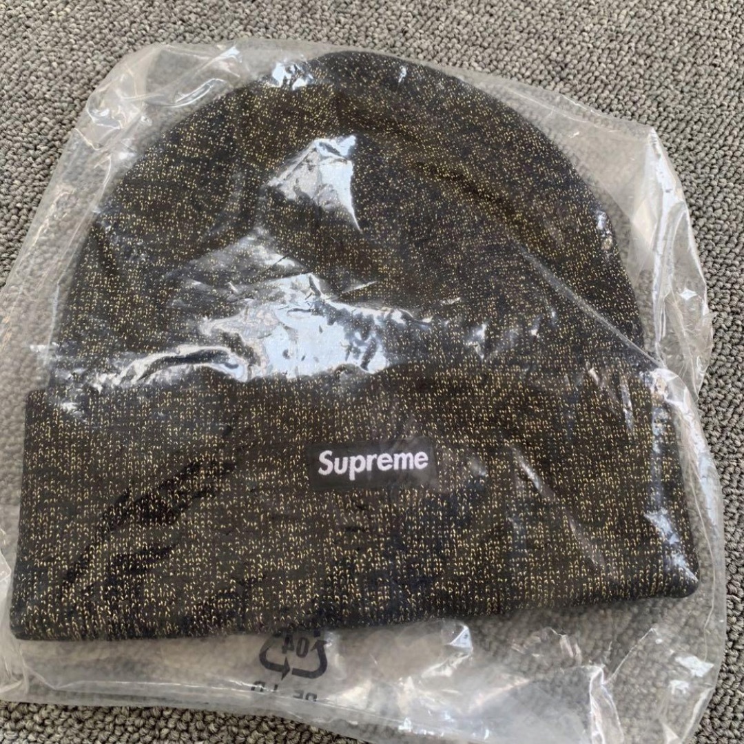 商品情報 新品希少レアsupreme Boxlogo ゴールドラメBeanie正規品