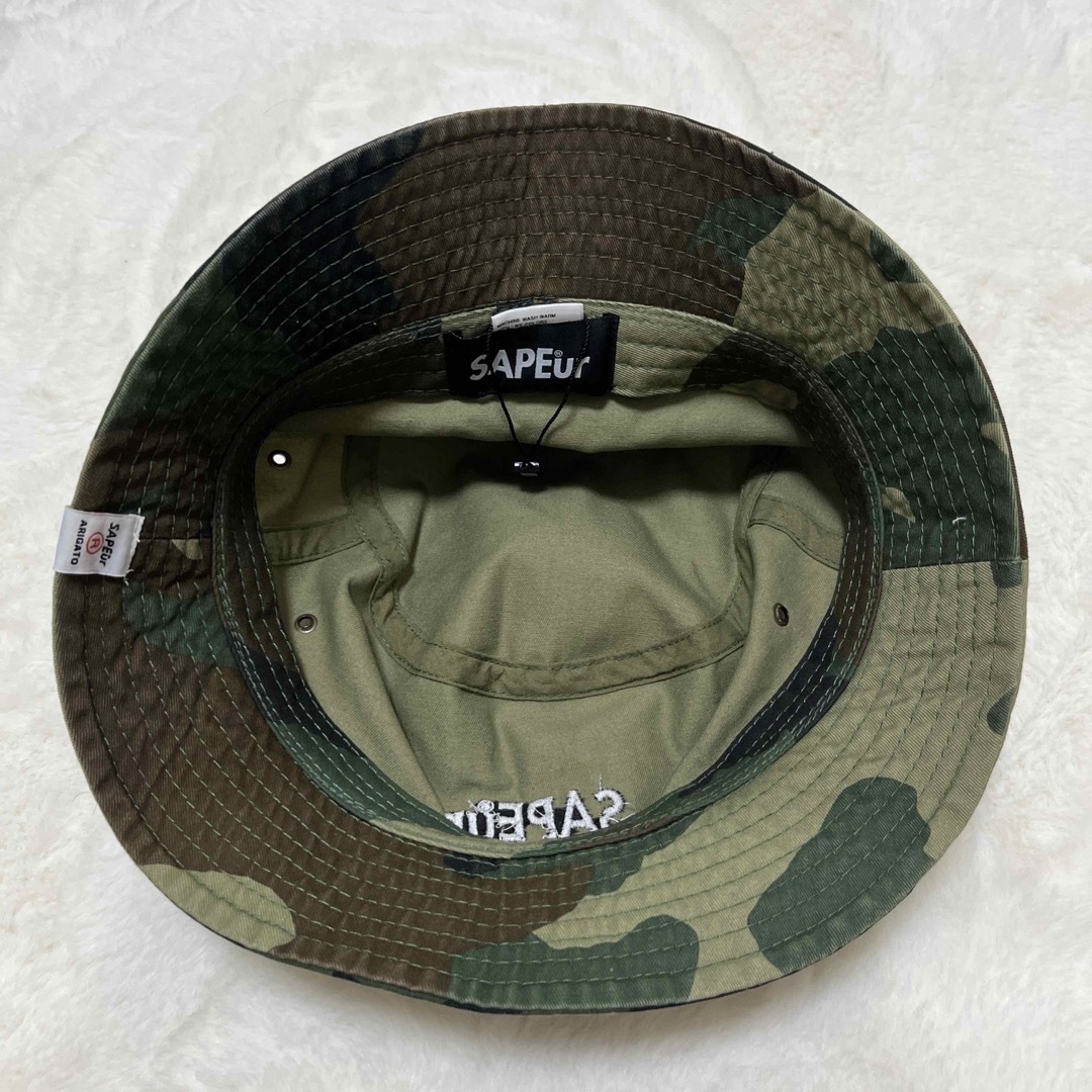 【美品】サプール　バケット　ハット　LOGOHAT CAMO 迷彩　フリーサイズ