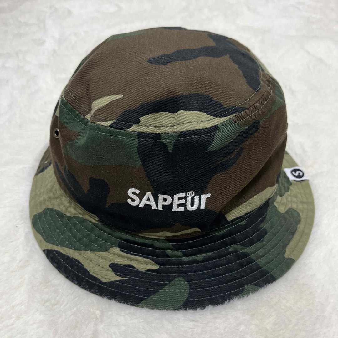 【美品】サプール　バケット　ハット　LOGOHAT CAMO 迷彩　フリーサイズ | フリマアプリ ラクマ