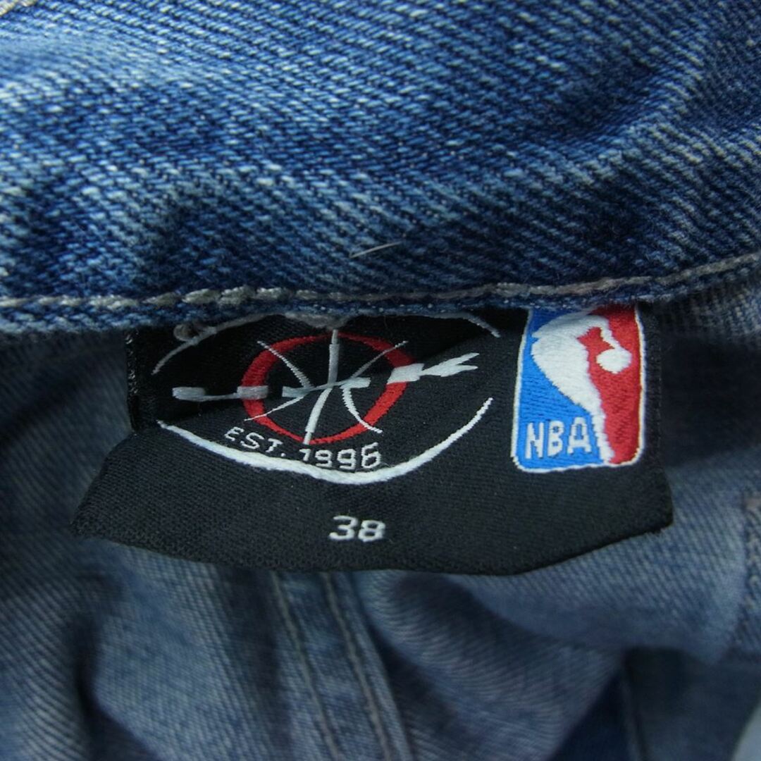 デニムパンツ NBA 90s オールスター ワイド バギー デニム パンツ ロゴワッペン インディゴブルー系 38【中古】 メンズのパンツ(その他)の商品写真