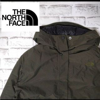 ザノースフェイス(THE NORTH FACE)のノースフェイス　マカルダウンコート カーキ　Lサイズ　NDW91310(ダウンジャケット)