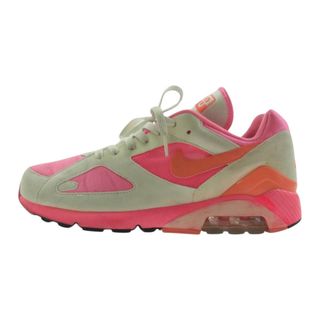 ナイキ(NIKE)のNIKE ナイキ スニーカー AO4641-600 COMME DES GAR?ONS HOMME PLUS AIR MAX 180 WHITE/PINK コムデギャルソン オムプリュス  エアマックス スニーカー ピンク系 28cm【中古】(スニーカー)