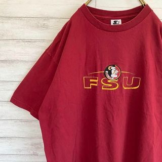 スターター(STARTER)のスターターSTARTER Tシャツ半袖刺繍センターロゴFSU 古着USA製(Tシャツ/カットソー(半袖/袖なし))