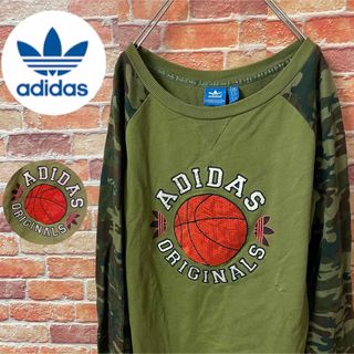 オリジナルス(Originals（adidas）)の激レア　アディダスオリジナルス　長袖Tシャツ　スウェット生地　迷彩　カモフラ(Tシャツ/カットソー(七分/長袖))