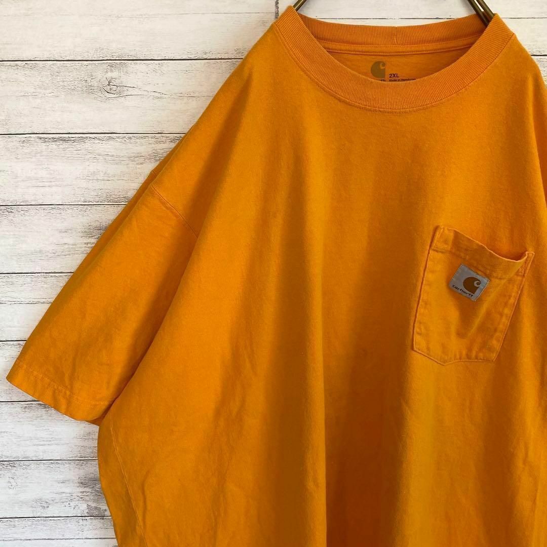 carhartt(カーハート)のカーハートcarharttTシャツ半袖刺繍ロゴ胸ポケット古着ビッグシルエット メンズのトップス(Tシャツ/カットソー(半袖/袖なし))の商品写真