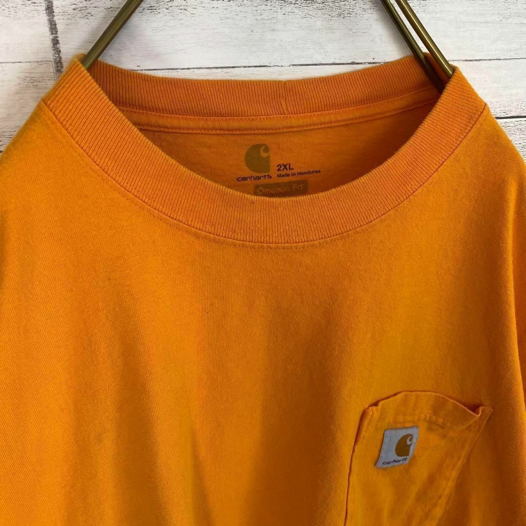 carhartt(カーハート)のカーハートcarharttTシャツ半袖刺繍ロゴ胸ポケット古着ビッグシルエット メンズのトップス(Tシャツ/カットソー(半袖/袖なし))の商品写真