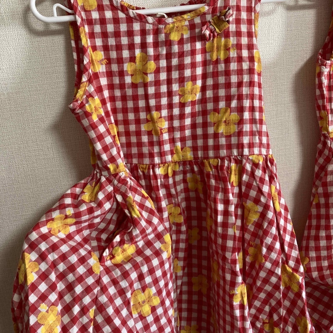 3can4on(サンカンシオン)の双子ワンピース4枚セット　3can4on moujonjon キッズ/ベビー/マタニティのキッズ服女の子用(90cm~)(ワンピース)の商品写真