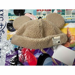 ディズニー(Disney)の匿名配送　お買い得　一点限り　ディズニー　キャップ　58センチ　もこもこ(キャラクターグッズ)