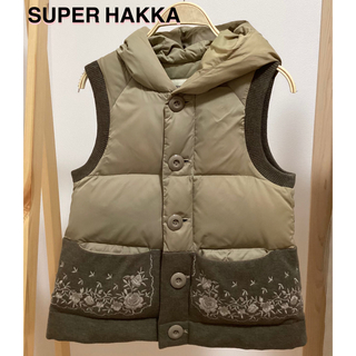 スーパーハッカ(SUPER HAKKA)のSUPER HAKKA 刺繍ダウンベスト(ダウンベスト)