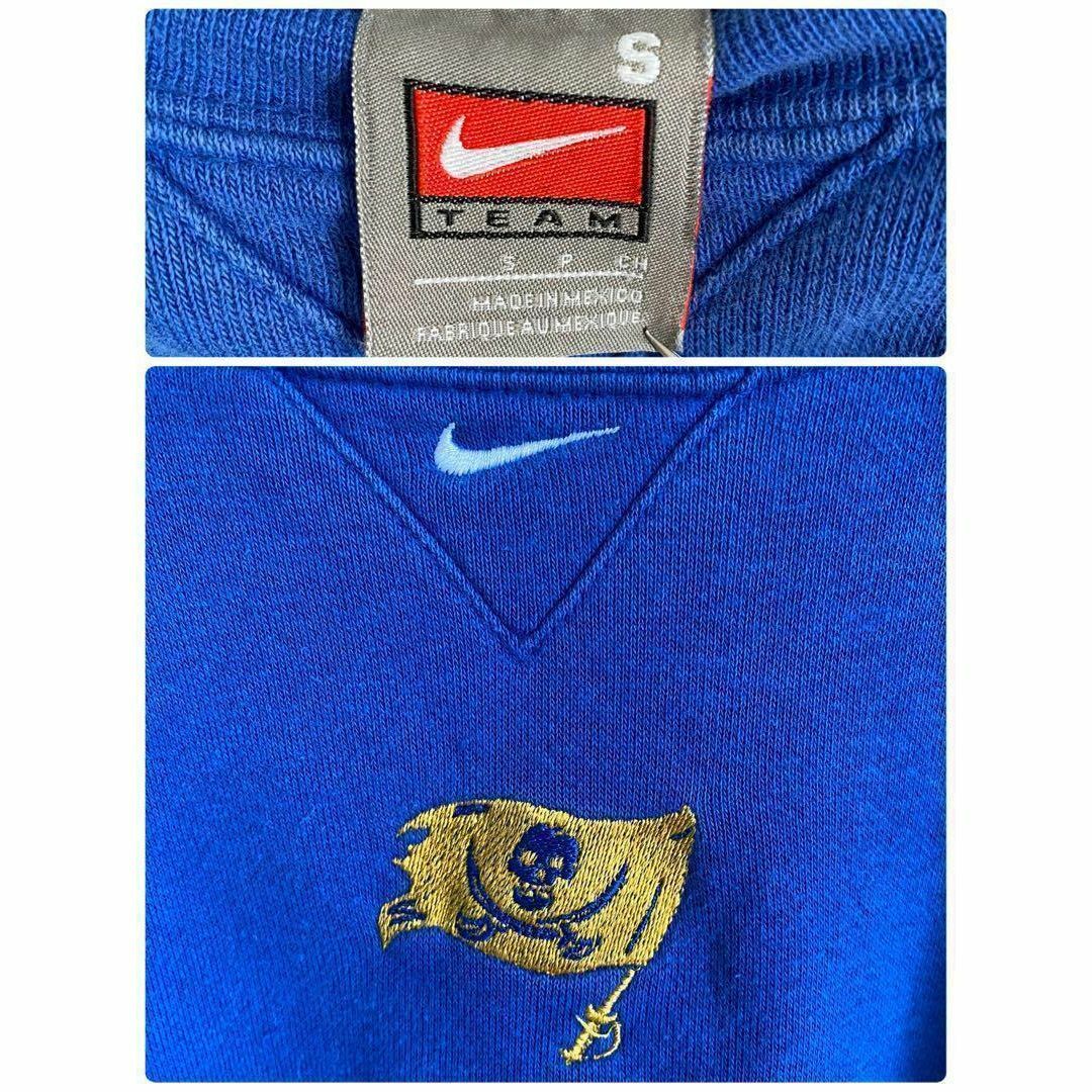 NIKE(ナイキ)のナイキ　NIKE スウェット　トレーナー　刺繍　センターロゴ　ブルー　古着 メンズのトップス(スウェット)の商品写真