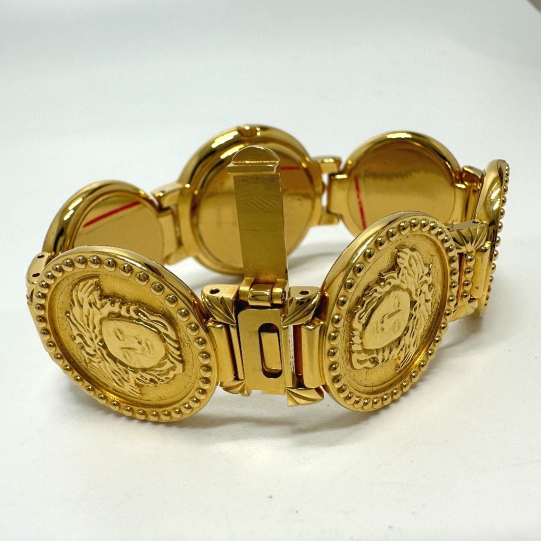 ジャンニ・ヴェルサーチ Gianni Versace コインウォッチ 7008002 メデューサ クオーツ 腕時計 GP ゴールド 美品