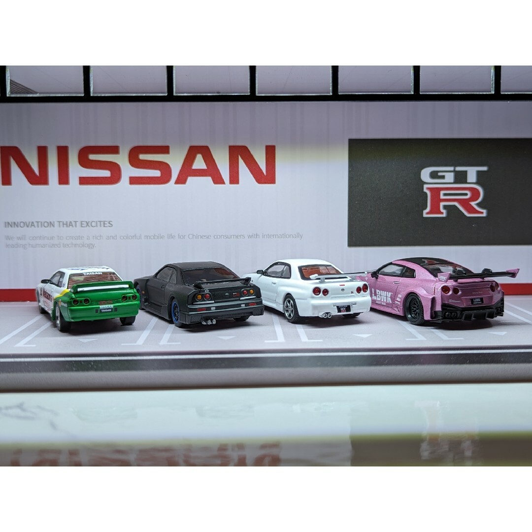 NISSAN　GT-R ジオラマセット　R32〜 MINI-gt 1/64