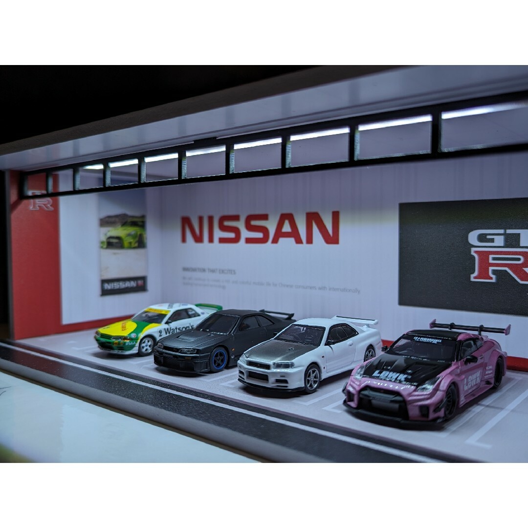 NISSAN　GT-R ジオラマセット　R32〜 MINI-gt 1/64