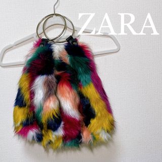 ザラ(ZARA)のZARA BASIC ザラベーシック カラフル フェイクファー ハンドバッグ(ハンドバッグ)