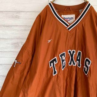 リーボック(Reebok)のリーボック　ナイロンプルオーバー　ジャケット　TEXAS 刺繍ロゴ　古着(ナイロンジャケット)