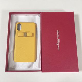 サルヴァトーレフェラガモ(Salvatore Ferragamo)のサルヴァトーレフェラガモ◆iPhone X XS ケース◆ヴァラリボン イエロー(iPhoneケース)