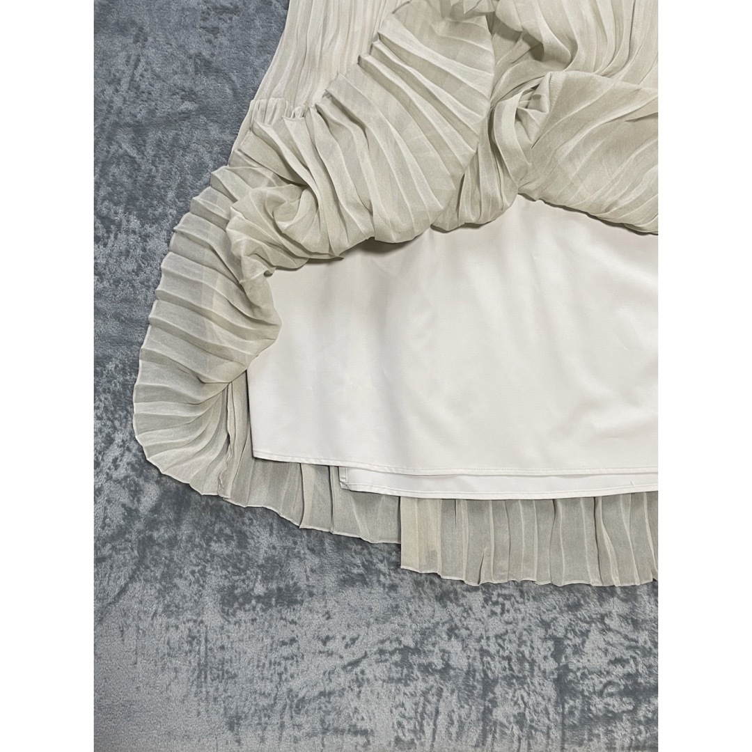 IENA(イエナ)のIENA イエナ ジョーゼットプリーツティアードロングスカート ベージュ 38 レディースのスカート(ロングスカート)の商品写真