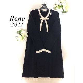 美品▫️Rene 34༚’18年❁.*･ﾟグレージュ系❁.マフラー❁.*コ－ト